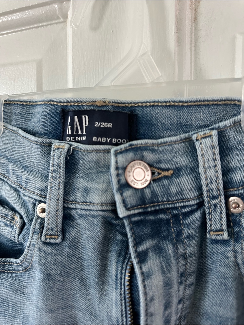 GAP Light Blue High Rise Baby Boot Jeans